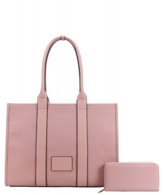 Fashion Tote Bag with Wallet TB-8999W PINK